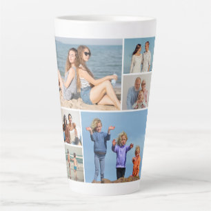 Create Your Own 6 Photo Collage Latte Mug