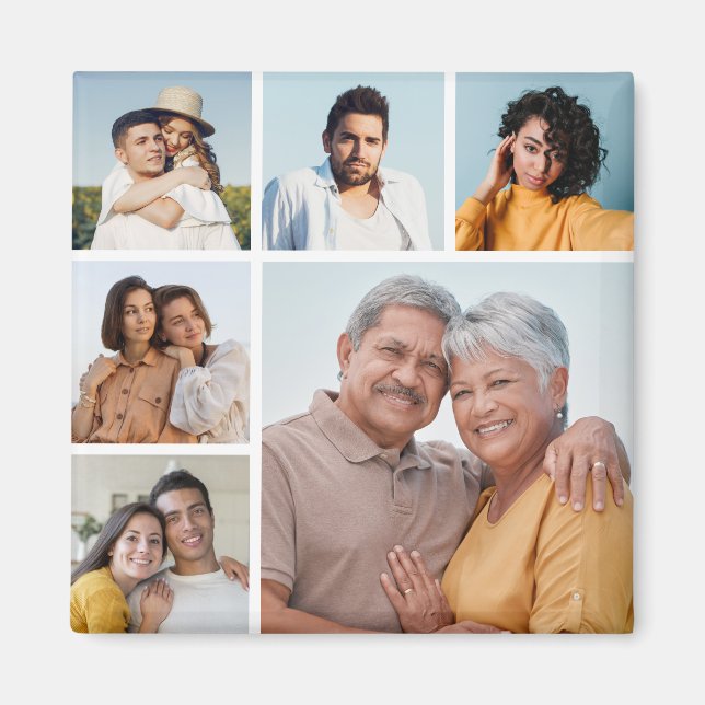 Create Your Own 6 Photo Collage  Magnet (Front)