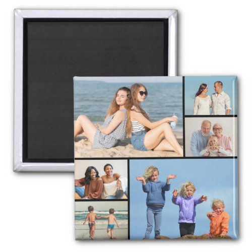 Create Your Own 6 Photo Collage Magnet