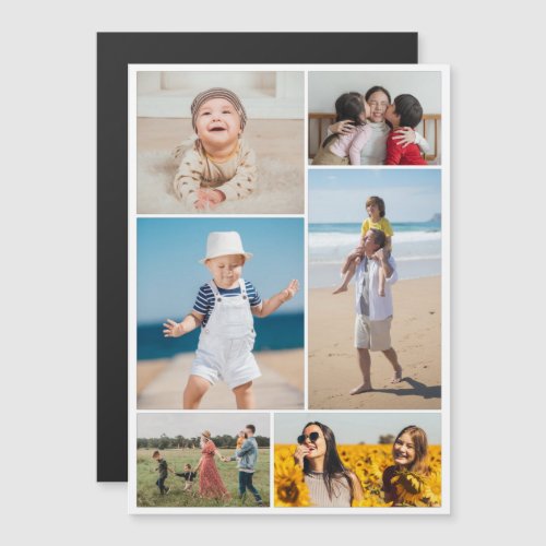 Create Your Own 6 Photo Collage Magnetic Card