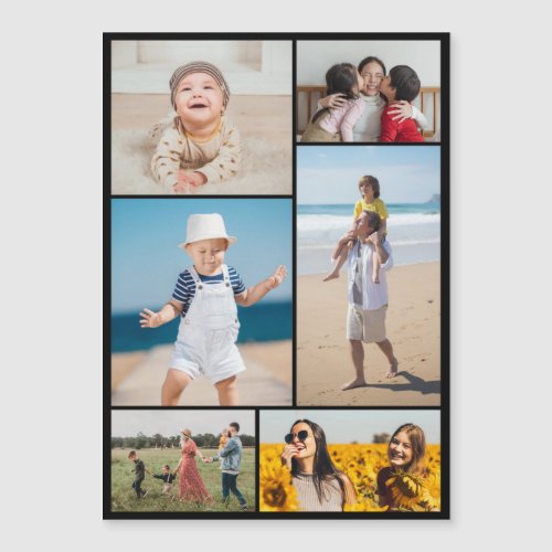 Create Your Own 6 Photo Collage Magnetic Card