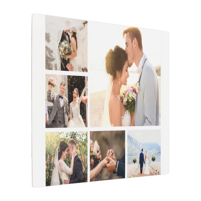 Create Your Own 6 Photo Collage Metal Print (Angled)
