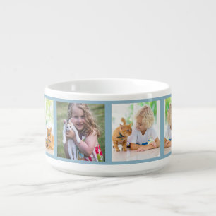 Create Your Own 6 Photo Collage Minimal Dusty Blue Bowl