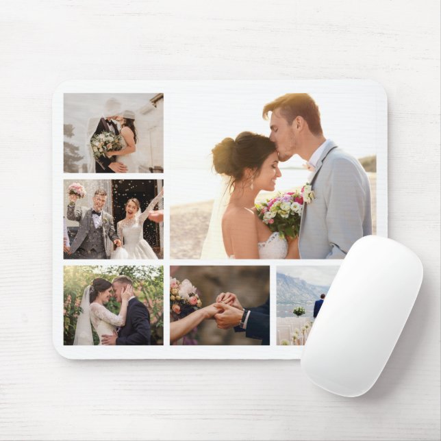 Create Your Own 6 Photo Collage Mouse Pad (With Mouse)