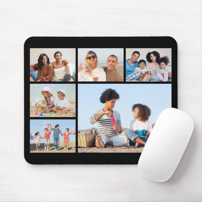 Create Your Own 6 Photo Collage  Mouse Pad (With Mouse)