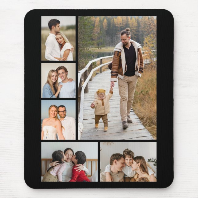 Create Your Own 6 Photo Collage Mouse Pad (Front)