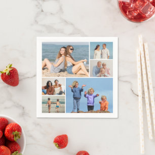 Create Your Own 6 Photo Collage Napkins