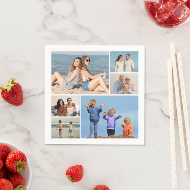Create Your Own 6 Photo Collage Napkins (Insitu)