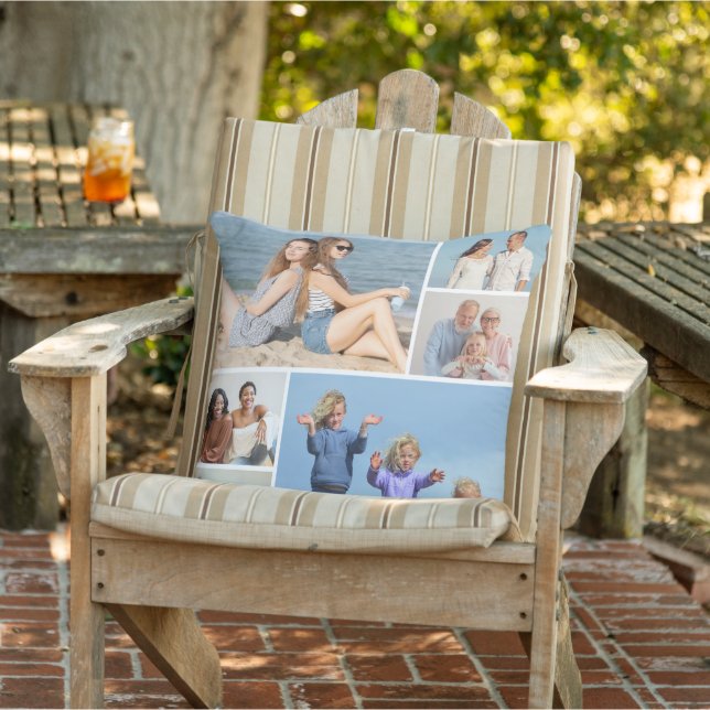 Create Your Own 6 Photo Collage Outdoor Pillow (Chair)
