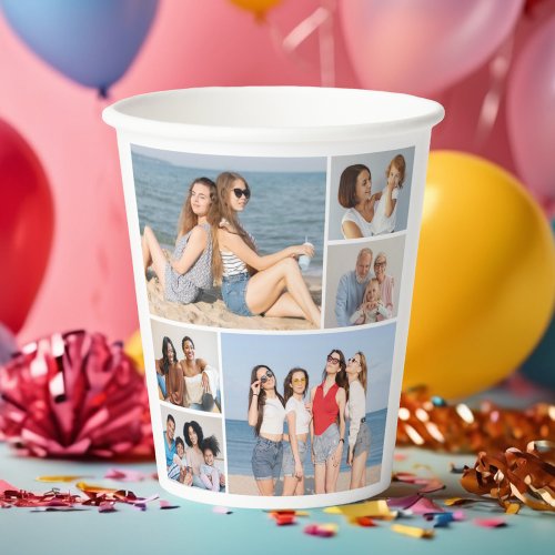 Create Your Own 6 Photo Collage Paper Cups