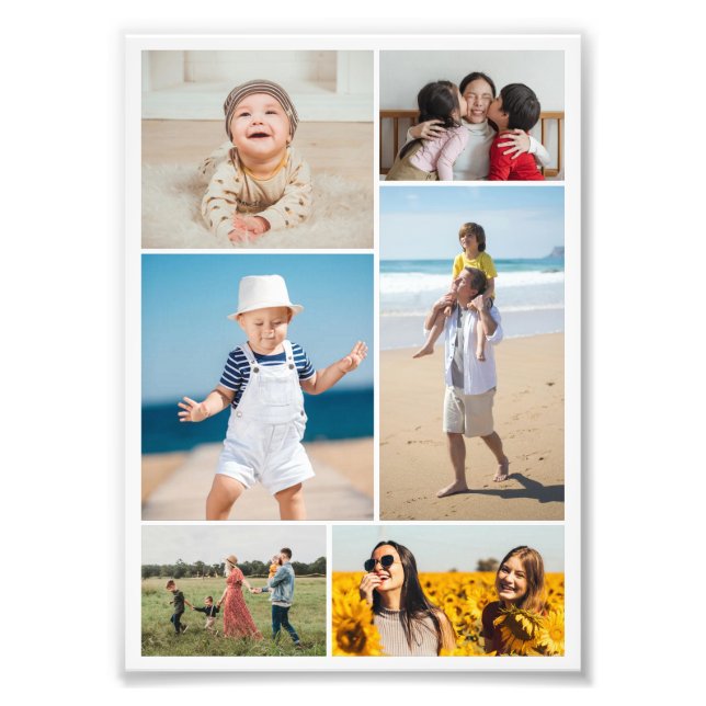Create Your Own 6 Photo Collage Photo Enlargement (Front)