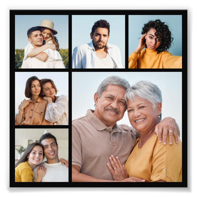 Create Your Own 6 Photo Collage Photo Enlargement (Front)