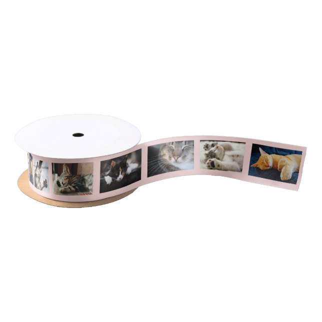 Create Your Own 6 Photo Collage Pink Film Strip Satin Ribbon (Spool)