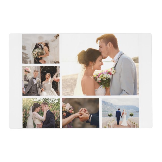 Create Your Own 6 Photo Collage Placemat (Front)