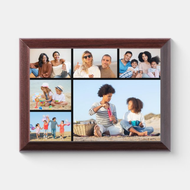 Create Your Own 6 Photo Collage Plaque (Horizontal)
