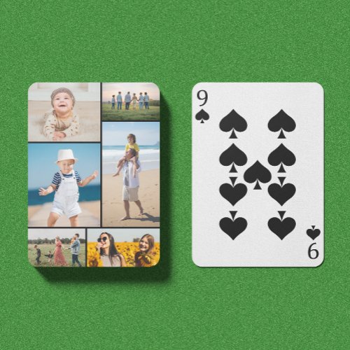 Create Your Own 6 Photo Collage Playing Cards