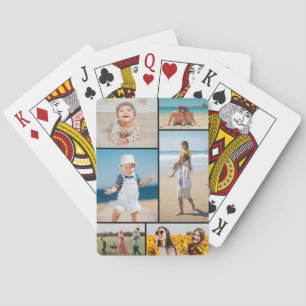 Create Your Own 6 Photo Collage Poker Cards