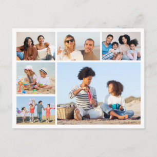 Create Your Own 6 Photo Collage Postcard