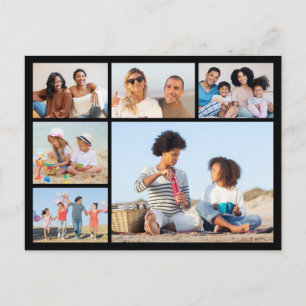 Create Your Own 6 Photo Collage Postcard
