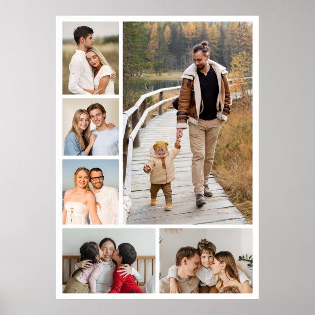 Create Your Own 6 Photo Collage Poster (Front)