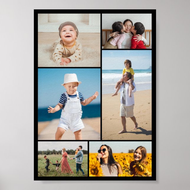 Create Your Own 6 Photo Collage Poster (Front)