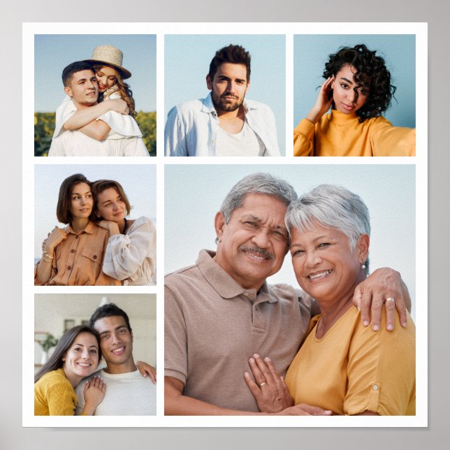 Create Your Own 6 Photo Collage  Poster (Front)