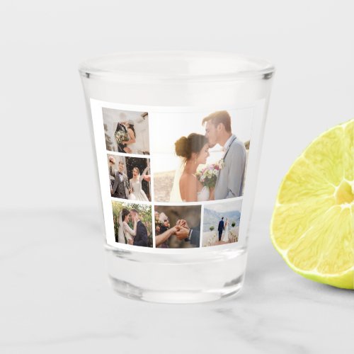 Create Your Own 6 Photo Collage Shot Glass