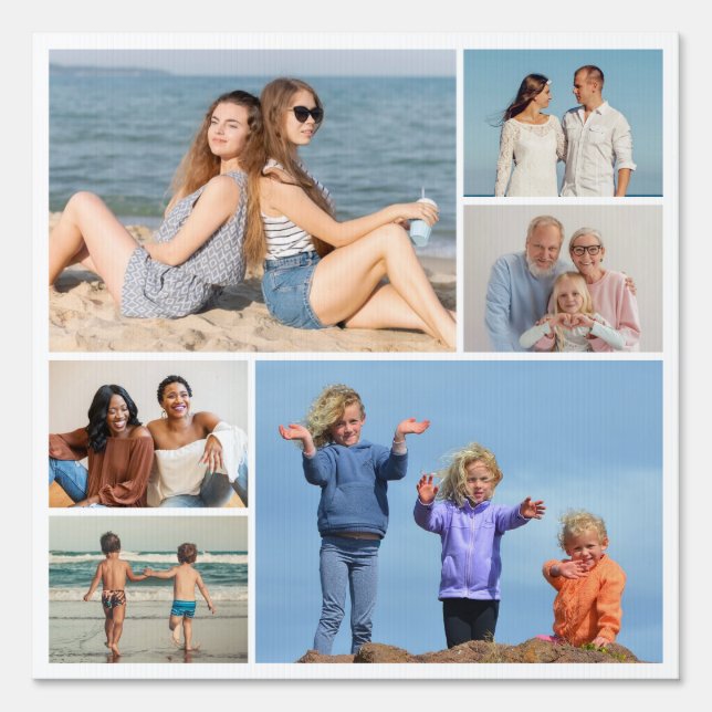 Create Your Own 6 Photo Collage Sign (Back)