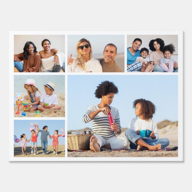 Create Your Own 6 Photo Collage Sign (Front)