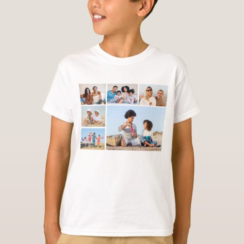 Create Your Own 6 Photo Collage  T_Shirt