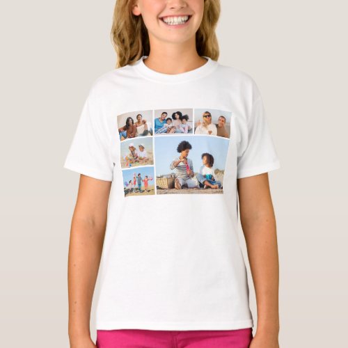 Create Your Own 6 Photo Collage  T_Shirt