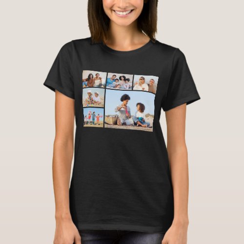 Create Your Own 6 Photo Collage  T_Shirt