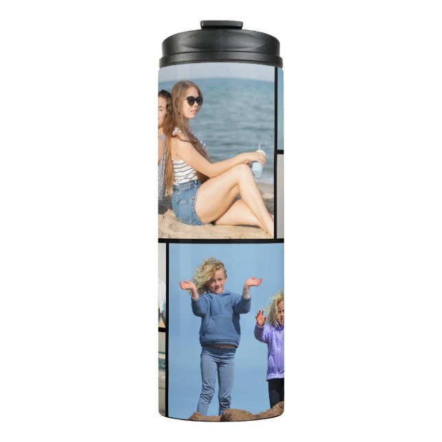 Create Your Own 6 Photo Collage Thermal Tumbler (Front)