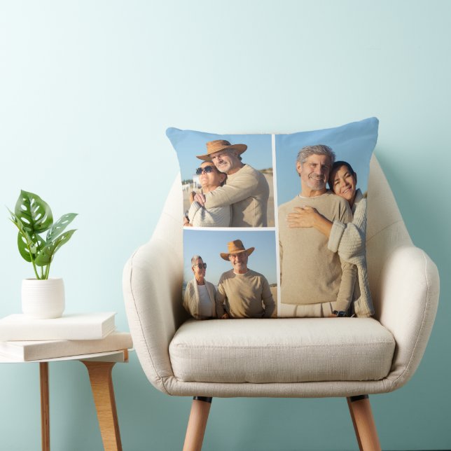 Create Your Own 6 Photo Collage  Throw Pillow (Chair)