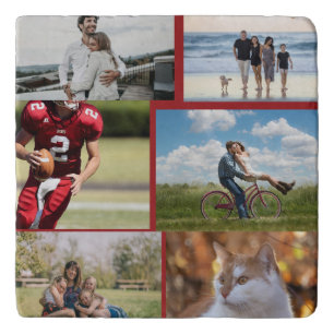 Create Your Own 6 Photo Collage Trivet