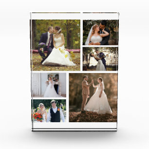 Create Your Own 6 Photo Wedding Collage Block