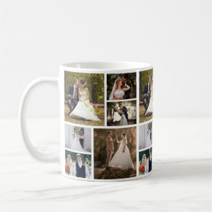 Create Your Own 6 Photo Wedding Collage Coffee Mug
