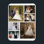 Create Your Own 6 Photo Wedding Collage Magnet<br><div class="desc">Design a personalized keepsake with our 'Create Your Own 6 Photo Wedding Collage.' This elegant collage allows you to showcase five cherished photos from your special day, creating a beautiful memory piece. Crafted with high-quality materials and customizable options, it’s the perfect way to celebrate your love story. Ideal as a...</div>