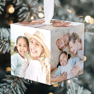 Create Your Own 6 Side Picture Family Photos Cube Ornament
