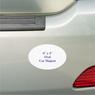 Create Your Own 6" x 4" Oval Car Magnet