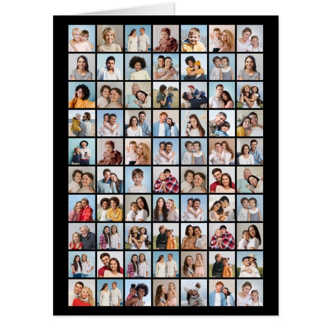 Create Your Own 70 Photo Collage Card (Front)