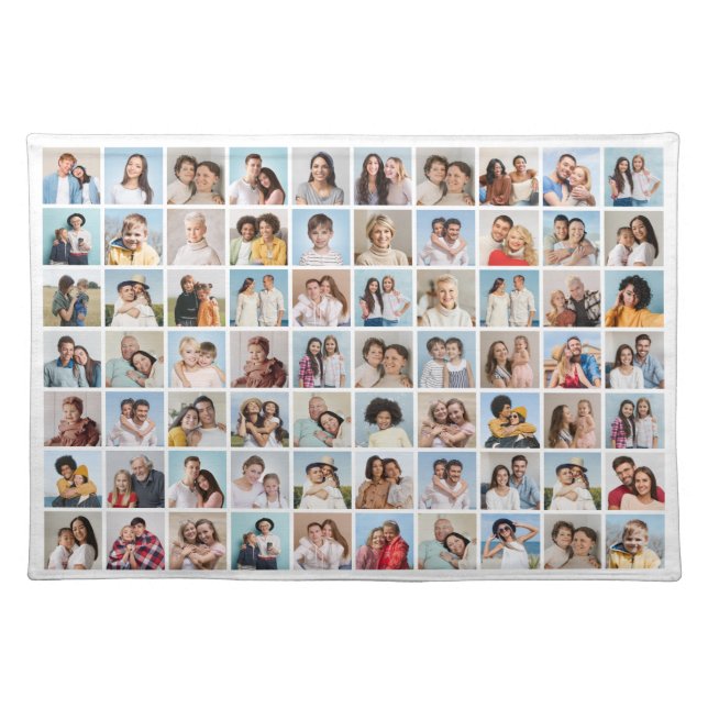 Create Your Own 70 Photo Collage Cloth Placemat (Front)