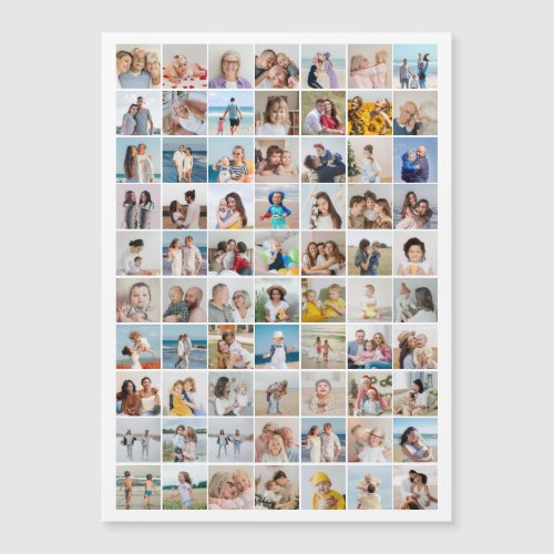 Create Your Own 70 Photo Collage Editable Color Magnetic Invitation