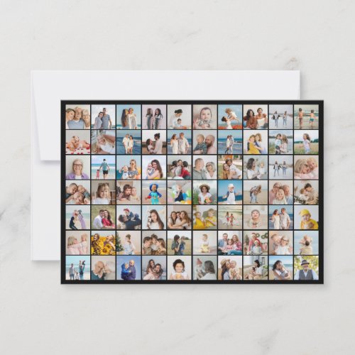 Create Your Own 70 Photo Collage Editable Color  Note Card