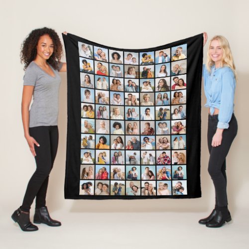 Create Your Own 70 Photo Collage  Fleece Blanket