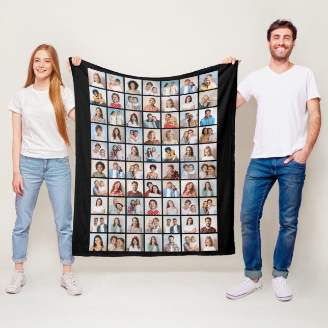 Create Your Own 70 Photo Collage  Fleece Blanket (In Situ)
