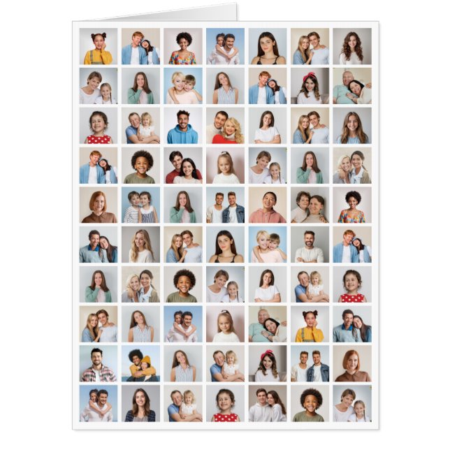 Create Your Own 70 Photo Collage Greeting Card (Front)