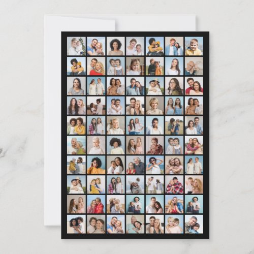 Create Your Own 70 Photo Collage  Invitation