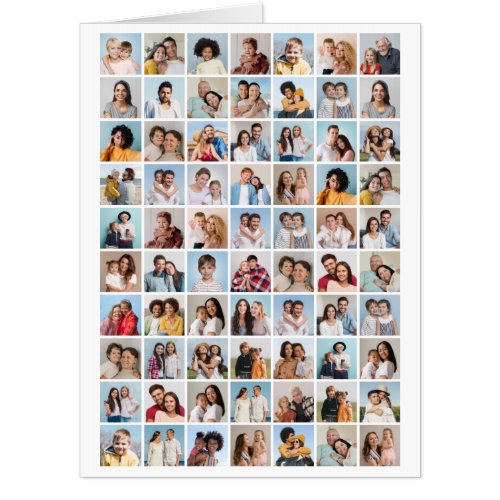 Create Your Own 70 Photo Collage Large Card