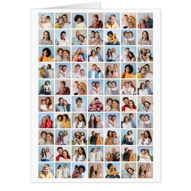 Create Your Own 70 Photo Collage Large Card (Front)